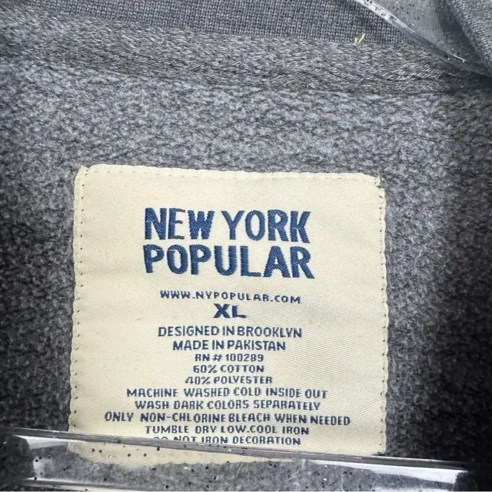 NEW YORK POPULAR | Gray Crewneck Boston Sweatshirt Unisex Size X-Large